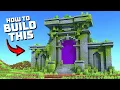 How to Build a Mossy Nether Portal Minecraft Tutorial