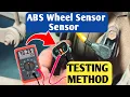 How To Test ABS Wheel Speed Sensor Using A multimeter