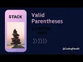 Valid Parentheses - Stacks DSA