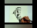pen and ink drawing monkey