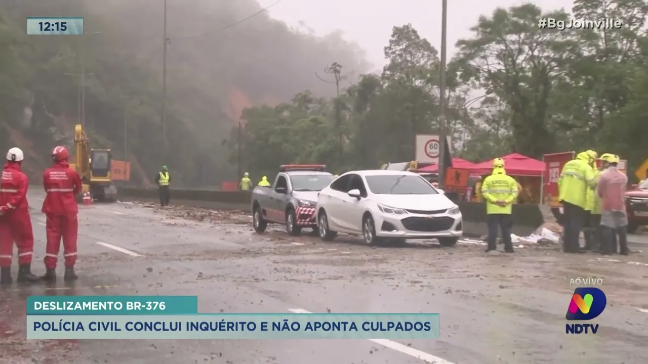Deslizamento BR-376: Polícia Civil conclui inquérito e não aponta culpados