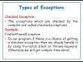 Exception and Types of Exceptions in JAVA JAVA in Telugu Lecture-54