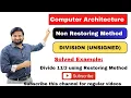 Binary division Algorithms binary division method Non Restoring Method CADS CAO easy way