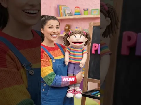 Teacher& Puppet Gigi 🩷🍦 #colorscope #learncolors #colorsforkids #shortsviral #funlearning #kids