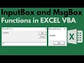 HOW TO USE The InputBox and MsgBox Functions - EXCEL VBA
