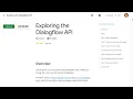 Exploring the Dialogflow API