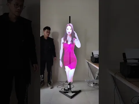 Download MP3 3D hologram fan portrait solution. Who wanna date this holographic sexy lady #3dhologramfan