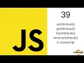 Javascript Tutorial in Hindi - 39 Javascript Function setAttribute getAttribute removeAttribute