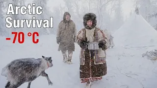 How do nomadic reindeer herders survive in the tundra with impassable snowdrifts in the cold
