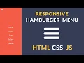 Responsive Hamburger Menu With HTML CSS JS - Hindi