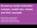 Bootstrap modal animation concept modal animation classes modal size example classes