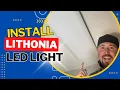 HOW TO Install Lithonia Lighting LED Flat Luminaire HONEST REVIEW Fluorescent Replacement