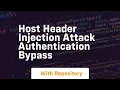Host header injection attack authentication bypass