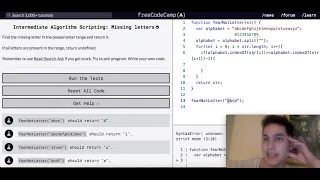 Freecodecamp Intermediate Algorithm Missing Letters