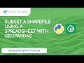 Subset a Shapefile using a Spreadsheet with GeoPandas Geospatial Python Tutorials