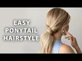 How To Easy Ponytail Hairstyle Wedding Bridal Prom Hair for Medium Long Hair