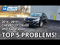 Top 5 Problems Chevrolet Cruze Sedan 2016-2019 2nd Generation