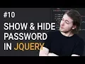 10 How to Show Password In Input Using jQuery jQuery Tutorial Learn jQuery jQuery Library