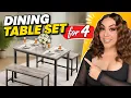 Small Space Dining Table Set Review FAVSH Modern Kitchen Table with Benches