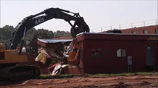Demolition of modular classrooms John F Kennedy Middle School Enfield CT - July 7 2021