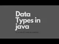 Data Types in Java By AHmEd - RaJPOooT Urdu-Hindi
