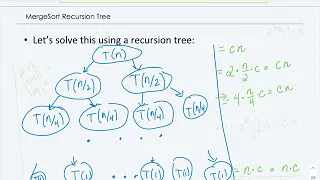 Mergesort Recurrence Tree