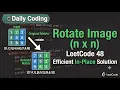 LeetCode 48 Rotate Image In-Place Matrix Rotation Transpose Reverse
