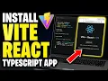 How to install Vite and start a React TypeScript app - Step By Step