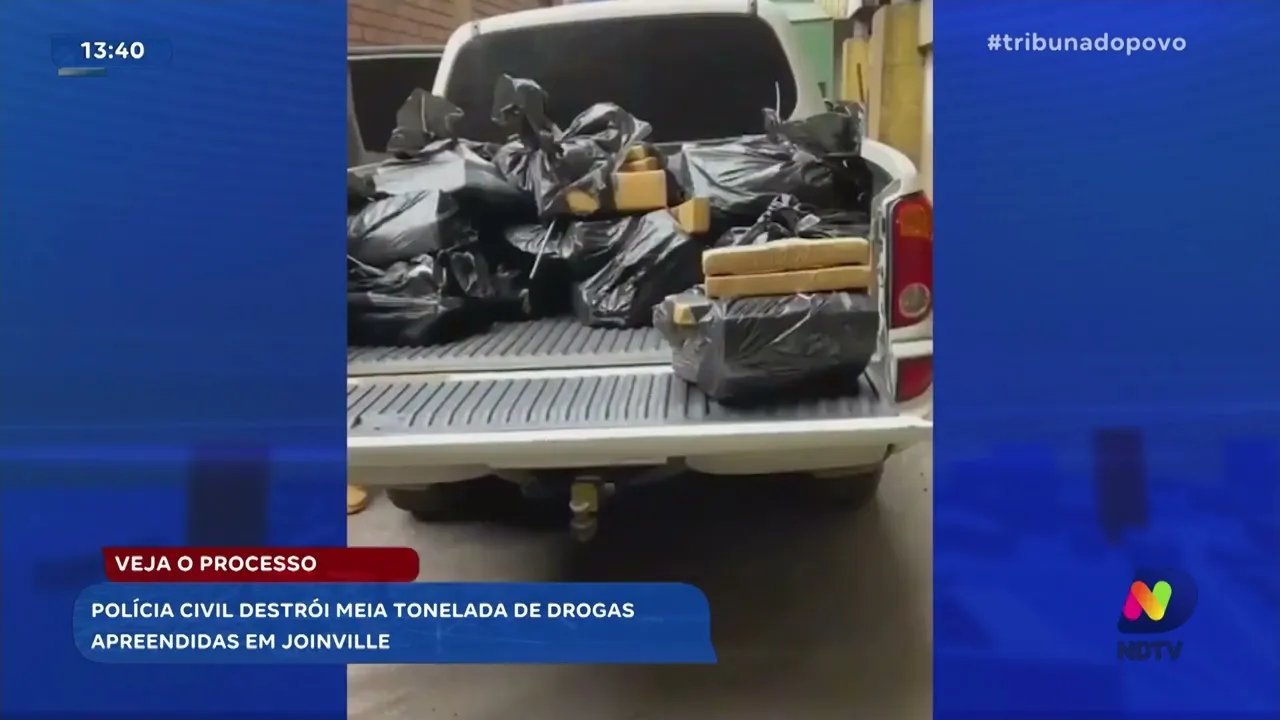 Operação antidrogas em Joinville: polícia civil destrói meia tonelada de entorpecentes