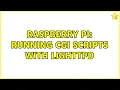 Raspberry Pi Running cgi scripts with lighttpd 2 Solutions
