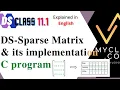 DS11 - 2D Arrays-Sparse matrix and its implementation C PROGRAM
