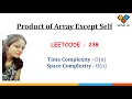 Product of array except self Leetcode Python Code