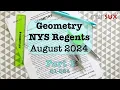 Geometry NYS Regents August 2024 Part 1 MathSux