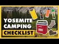 Camping Checklist The ULTIMATE Yosemite National Park Packing List