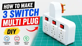 How To Make 3-Switch Multi Plug at Home | DIY Power Extension Board
