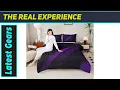 Teens Purple Black Stripes Comforter Modern Tech Bedding Magic