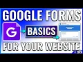 Google Forms Basics Create Embed in Google Sites 2026
