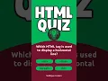 HTML Quiz Daily 19 Test Your Html Skills