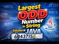 Leetcode 1903 Largest Odd Number in String JAVA Solution