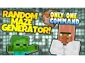 Minecraft RANDOM MAZE GENERATOR Test Subjects Only One Command Minecraft Redstone