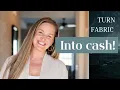 Thrift Store Fabric Flipping How to Buy Fabric for Profit Reseller tips crafters love it