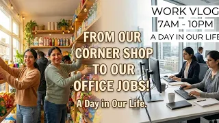 A day in our life with mum | Work 7am to 10pm | TeamVleenam | Twins | London | MirrorTwins | 