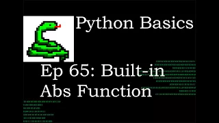Python Basics Absolute Value