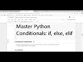 Python Class 18 Mastering Conditional Statements - if if-else elif Nested if-else Explained