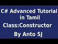 C Advanced Tutorial in Tamil Constructor with example