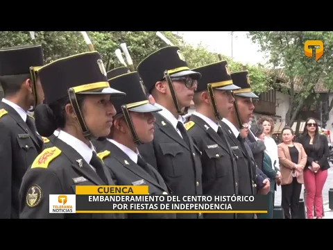 Embanderamiento del centro histórico por fiestas de independencia