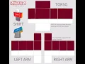 Burgundy Crop Top Test Roblox Shirt Template