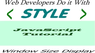 Window size tool javascript