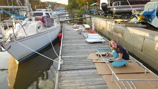 The return of the REFIT ~ More boatwork in Catskill, NY ~ Postcard 5