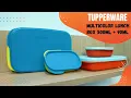 Tupperware 10-inch Multicolour Set of 2 500 ml Medium Size Tiffin Box Lunch Box Review